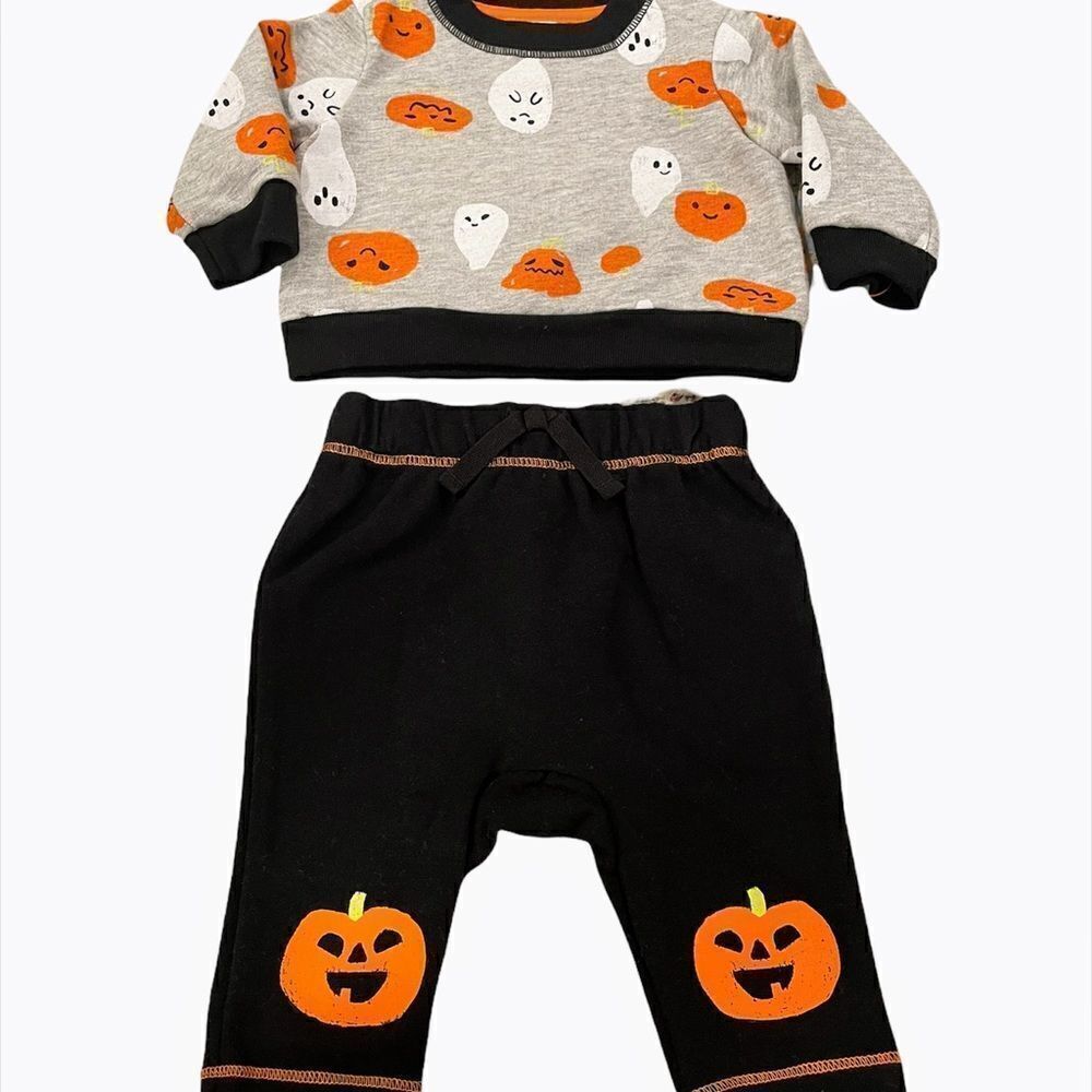 Nwt HALLOWEEN GHOST PUMPKIN SWEATSUIT CAT & JACK